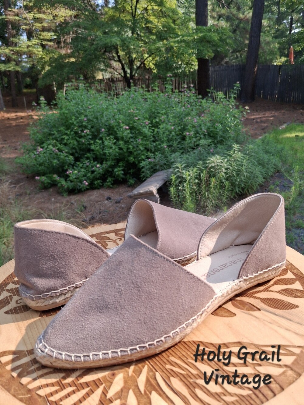 Macarena Brown Suede D'Orsay Slip-On Espadrille Flats Sandals Size 38/7.5